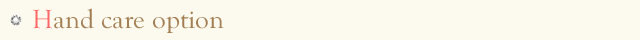 Hand care option